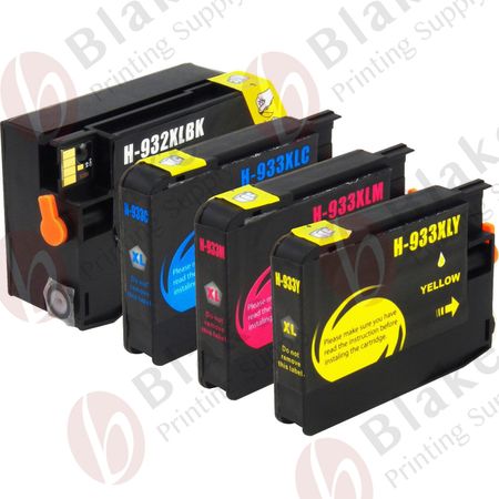 Set of 4 Compatible HP 932XL & 933XL High Yield Ink Cartridges