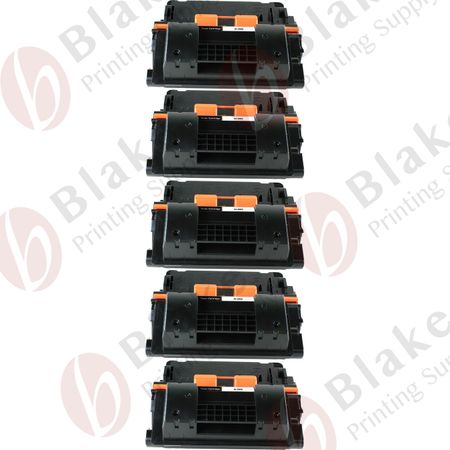 5 x HP Remanufactured 90X High-Yield Black Toner Cartridges (CE390X)