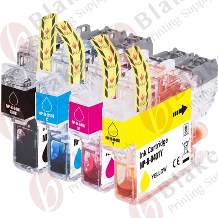 Set of 4 Compatible Brother LC401 XL High Yield Ink Cartridges