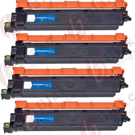 Set of 4 Compatible Brother TN229XXL Super High Yield Laser Toner Cartridges