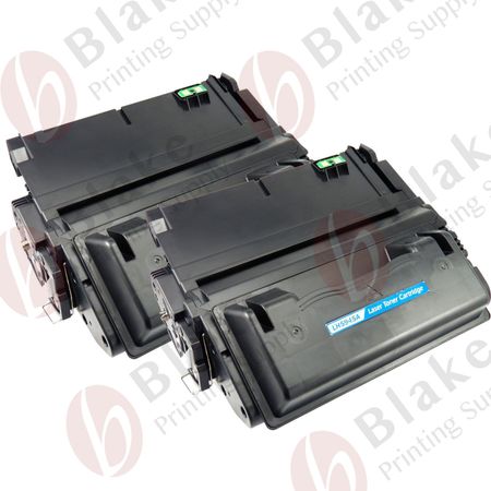 2 x Compatible HP Q5945A Black Toner Cartridges (HP 45A)