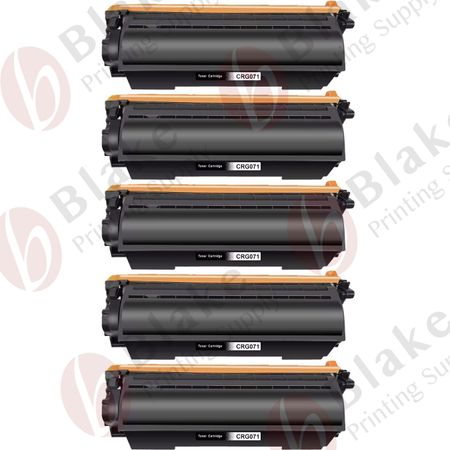 Set of 5 Compatible Canon 071 Laser Toner Cartridge (5645C001)