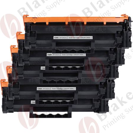 Set of 5 Compatible HP 134A Laser Toner Cartridge (W1340A)