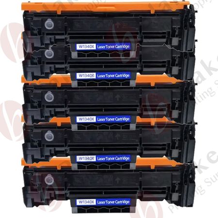 Set of 5 Compatible HP 134X High Yield Laser Toner Cartridge (W1340X)