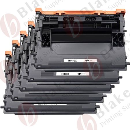 Set of 5 Compatible HP 147X High Yield Laser Toner Cartridge (W1470X)