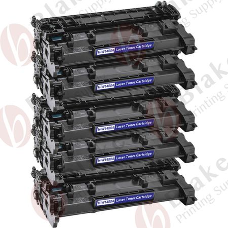 Set of 5 Compatible HP 148A Laser Toner Cartridge (W1480A)