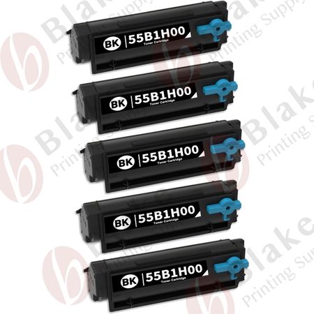 Set of 5 Compatible Lexmark 55B1H00 High Yield Laser Toner Cartridge