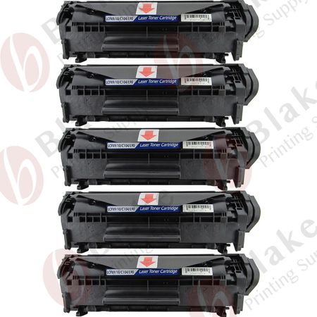 5 Pack Compatible Canon 104 Black Laser Toner Cartridges (0263B001AA)