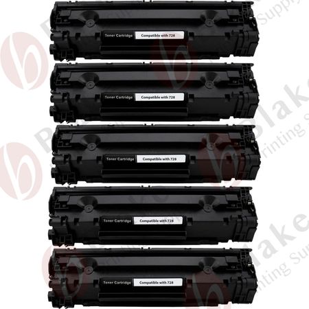 5 Pack Compatible Canon 128 Black Toner Cartridges (3500B001AA)