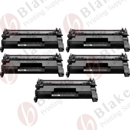 5 Pack Compatible HP 58X Black High-Yield Toner Cartridge (CF258X)