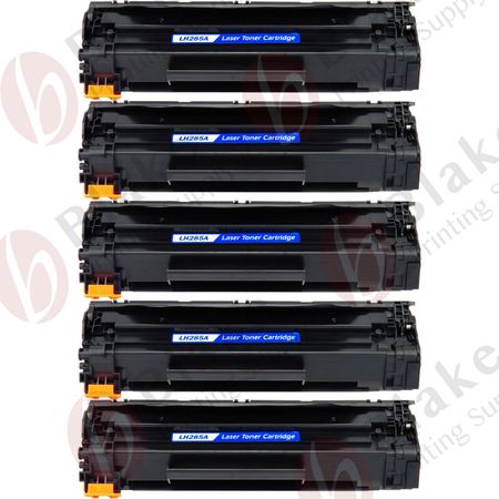 Compatible 5 Pack HP 85A Black Jumbo Toner Cartridge (CE285A)