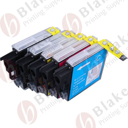 Set of 5 Compatible Brother LC-61 Ink Cartridges