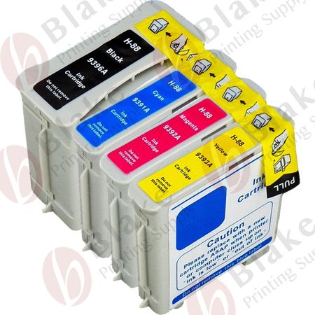 Set of 4 Compatible HP 88XL High Yield Ink Cartridges