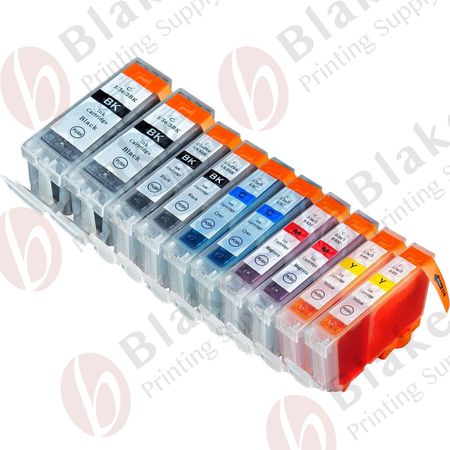 Set of 10 Compatible Canon PGI-5 & CLI-8 Ink Cartridges