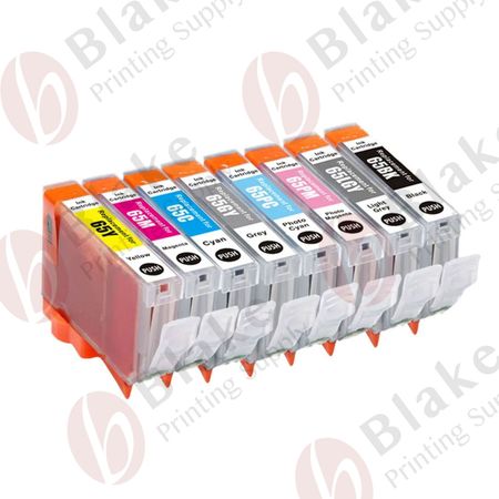 Set of 8 Compatible Canon CLI-65 Ink Cartridges