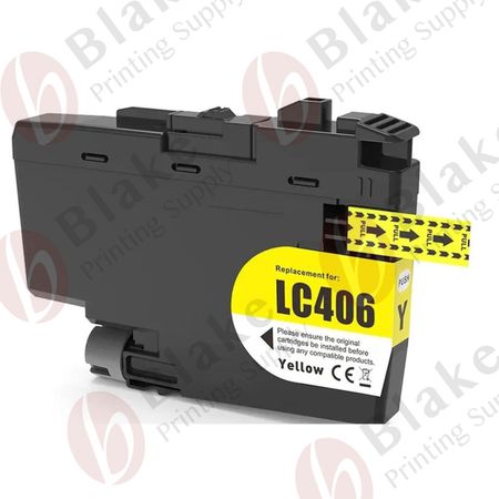 Compatible Brother LC406 XL Yellow High Yield Ink Cartridge