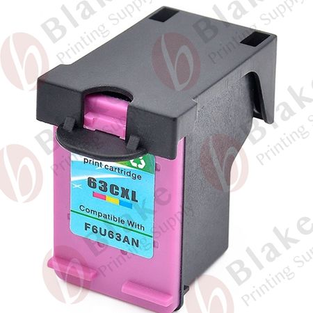 Compatible HP 63XL Color High Yield Ink Cartridge (F6U63AN)