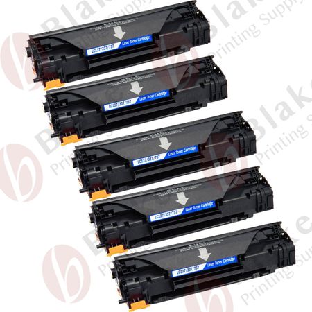 Compatible 5 Pack Canon 137 Black Toner Cartridges (9435B001AA)