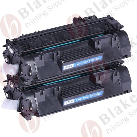 2 x HP Compatible 05A Black LaserJet Toner Cartridges (CE505A)