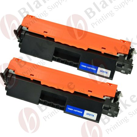 Set of 2 Compatible HP 17A Black Toner Cartridges (CF217A)