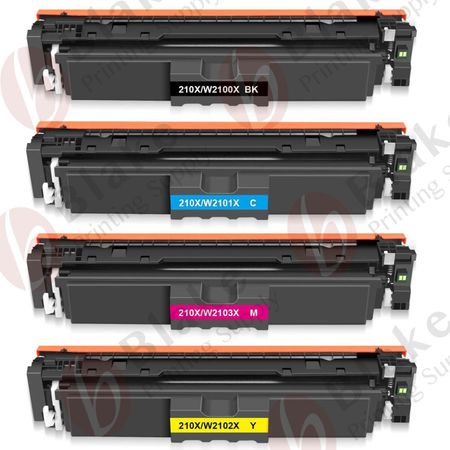 Set of 4 Compatible HP 210X High Yield Laser Toner