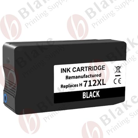 Compatible HP 712 Black High Yield Ink Cartridge (3ED70A)